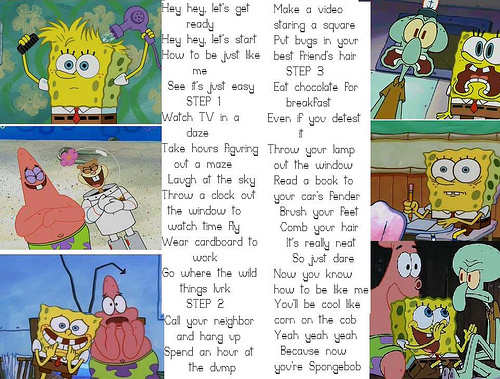 how to be spongebob