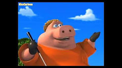 pig from back at the barnyard golfing for 10 hours